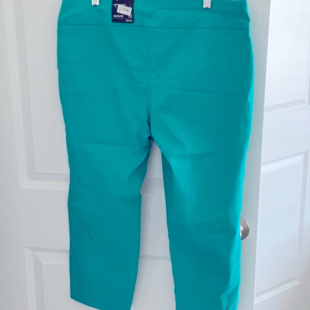 Alfani Turquoise Cropped Pants - Picture 2 of 2